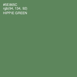 #5E865C - Hippie Green Color Image